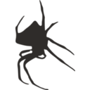 download Spider Silhouette clipart image with 0 hue color