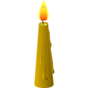 download Beeswax Taper Candle clipart image with 0 hue color