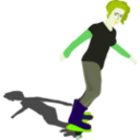 download Girl On Skateboard clipart image with 45 hue color