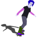 download Girl On Skateboard clipart image with 225 hue color
