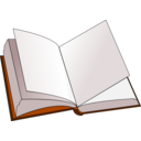download Open Book clipart image with 0 hue color