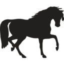 download Horse Silhouette clipart image with 45 hue color