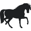 download Horse Silhouette clipart image with 225 hue color