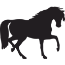 download Horse Silhouette clipart image with 315 hue color