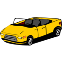 download Cabriolet clipart image with 0 hue color