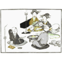 download Geisha Entertain clipart image with 45 hue color