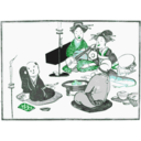 download Geisha Entertain clipart image with 135 hue color