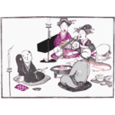 download Geisha Entertain clipart image with 315 hue color