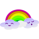 download Kawaii Rainbow clipart image with 45 hue color