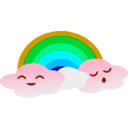 download Kawaii Rainbow clipart image with 135 hue color