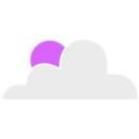 download Sun Behind Cloud clipart image with 225 hue color