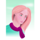 download Woman clipart image with 315 hue color