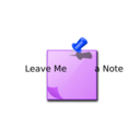 download Leave Me A Note clipart image with 225 hue color