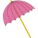 Umbrella Parasol Pink Tranparent