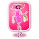 download Shopping Woman clipart image with 315 hue color
