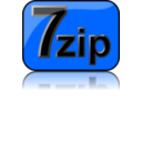 download 7zip Glossy Extrude Blue clipart image with 0 hue color