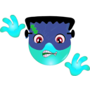 download Frankenstein Smiley Emoticon clipart image with 135 hue color