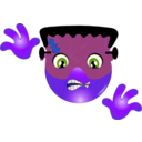download Frankenstein Smiley Emoticon clipart image with 225 hue color