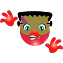 download Frankenstein Smiley Emoticon clipart image with 315 hue color