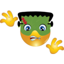 download Frankenstein Smiley Emoticon clipart image with 0 hue color