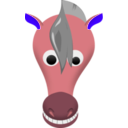 download Comic Horse Face clipart image with 315 hue color