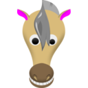 download Comic Horse Face clipart image with 0 hue color