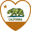 download California Flag Heart clipart image with 45 hue color