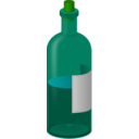 download Wine Bottle With Label clipart image with 45 hue color