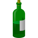 download Wine Bottle With Label clipart image with 0 hue color