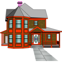 download Gingerbread House clipart image with 315 hue color