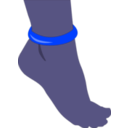 download Foot With Anklet clipart image with 225 hue color
