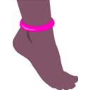 download Foot With Anklet clipart image with 315 hue color