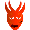 download Devil Mask clipart image with 0 hue color