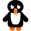 download Penguin Cartoon clipart image with 0 hue color