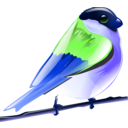 download Bird Icon clipart image with 225 hue color