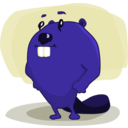 download Cartoon Beaver clipart image with 225 hue color