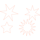 download Stars clipart image with 135 hue color