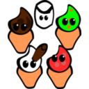 download Icecream clipart image with 0 hue color