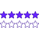 download Stars clipart image with 225 hue color