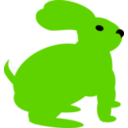 download Bunny clipart image with 45 hue color