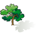 download Colored Oak Tree clipart image with 0 hue color