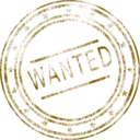 download Wanted clipart image with 45 hue color