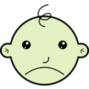 download Sad Baby clipart image with 45 hue color