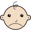 download Sad Baby clipart image with 0 hue color