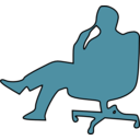 download Man In Chair Thinking clipart image with 315 hue color