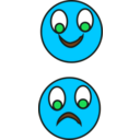 download Happy Sad clipart image with 135 hue color