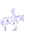 download Girl Riding A Horse clipart image with 270 hue color