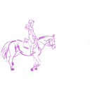 download Girl Riding A Horse clipart image with 315 hue color