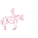 download Girl Riding A Horse clipart image with 0 hue color