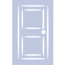download Door White Stroke clipart image with 225 hue color